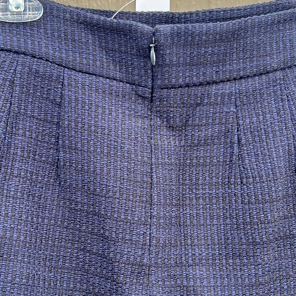 NWT LOFT Navy Blue Woven Sweater Skirt Size 4 Pockets Tweed Career Office - Picture 4 of 16